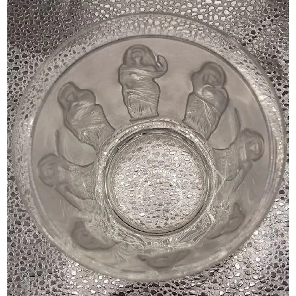Set of 4 Vintage Lalique Femmes Antiques France Crystal Whiskey Tumblers Signed